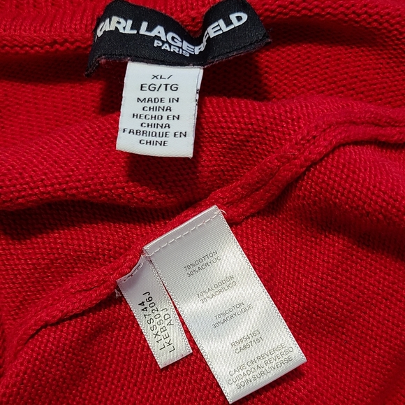 Karl lagerfeld pairs sweater red eiffel tower - Picture 13 of 14
